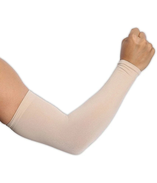 Auto Hub Beige Solid Riding Sleeves ( Set of 2 ) - Free Size