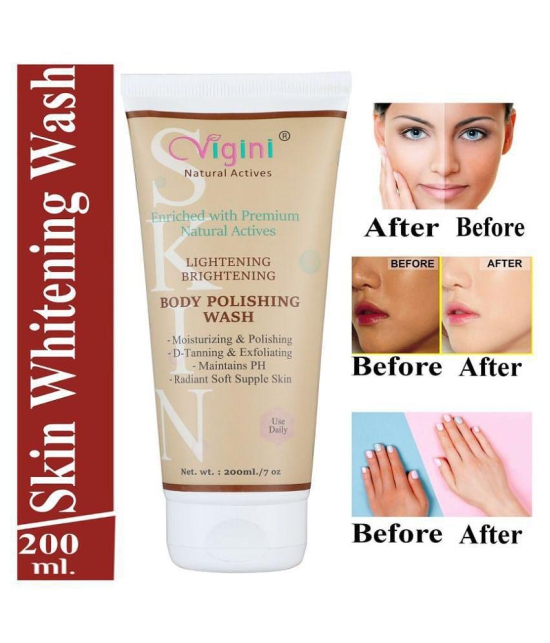 Vigini Skin Whitening Soap Serum Cream Gel Body Wash Lightening Brightening Polishing Face Serum SPF 30 200 mL