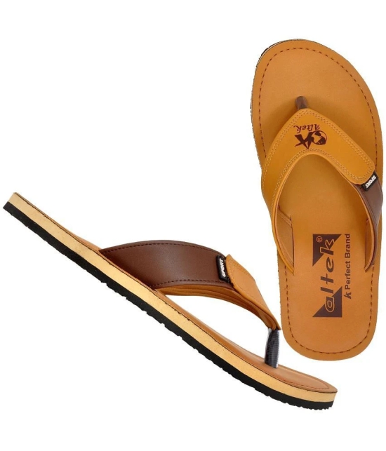 Altek - Tan Mens Thong Flip Flop - None