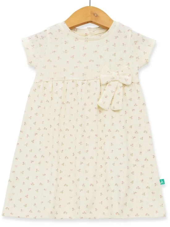 Juscubs Off White Cotton Girls Frock ( Pack of 1 ) - None