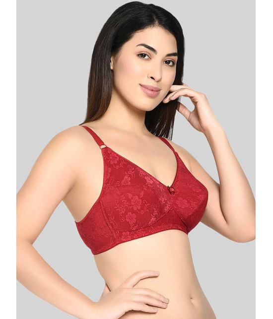 Bodycare Maroon Cotton Blend Heavily Padded Womens Everyday Bra ( Pack of 1 ) - None