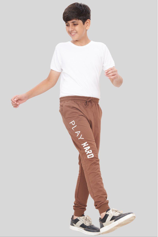 Teen Boys Casual Joggers - Brown-11-12 Years