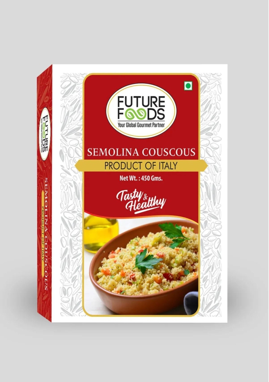 Future Foods Semolina Couscous | Mild and Neutral Taste | Light and Fluffy Texture | Good Fiber Source | With Multiple Health Benefits | Helps Lower Cholesterol | 450g