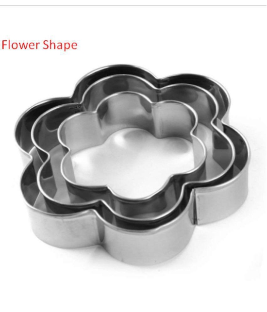 Tapixaa 12pcs Stainless Steel Cookie Cutter Set Pastry Cookie Biscuit Cutter Cake Muffin Decor Mold Mould Multi Functional Tool - Silver