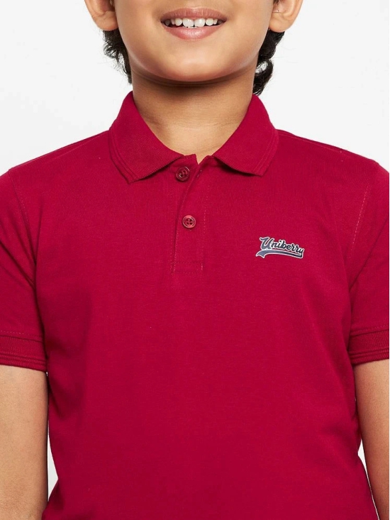 UNIBERRY - Red Cotton Blend Boys Polo T-Shirt ( Pack of 1 ) - None