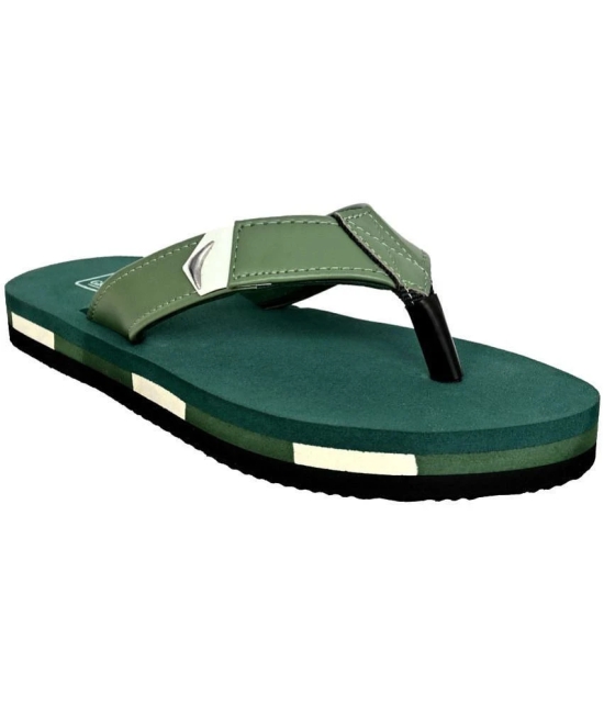 GRASS WALK Green Mens Thong Flip Flop - None