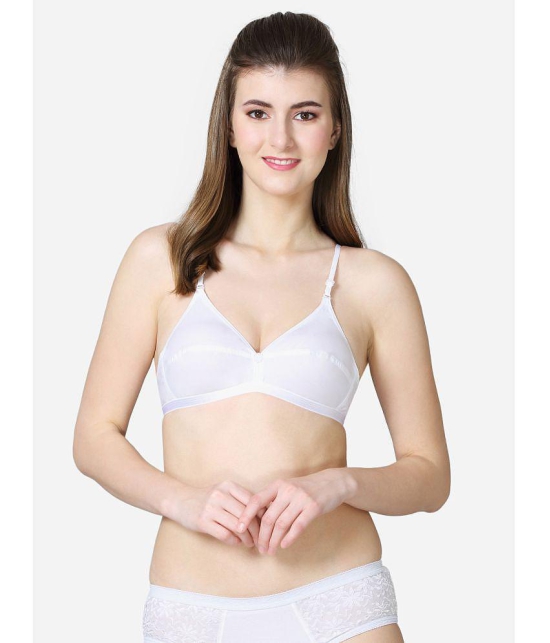 VStar - White Cotton Non Padded Women's Everyday Bra ( Pack of 1 ) - None