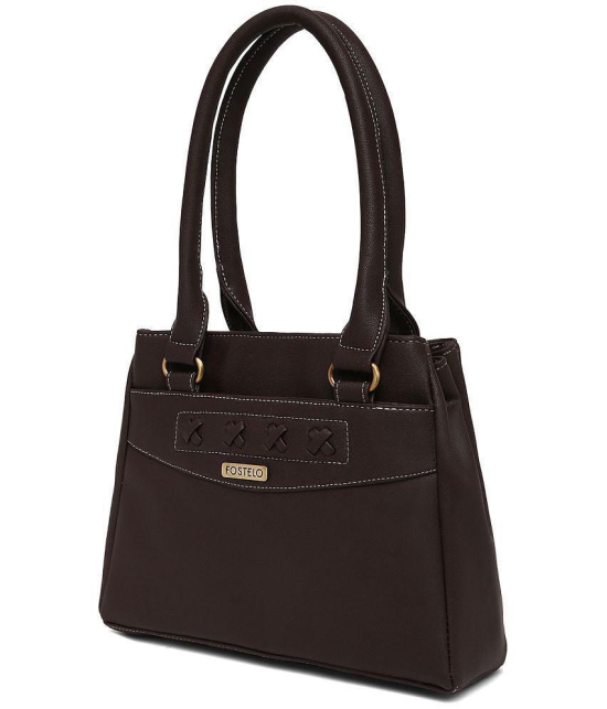 Fostelo Brown P.U. Shoulder Bag - Brown