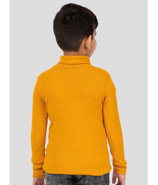 YHA - Mustard Woollen Blend Boys Pullover Sweaters ( Pack of 1 ) - None