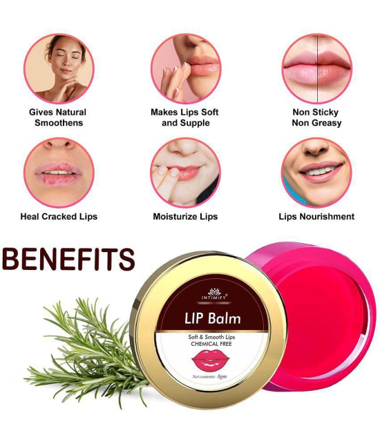 Intimify Lip Balm, for pink lips, lip gloss balm, beetroot lip balm, lip balm women, lip balm fuit, lip care, 8 gm