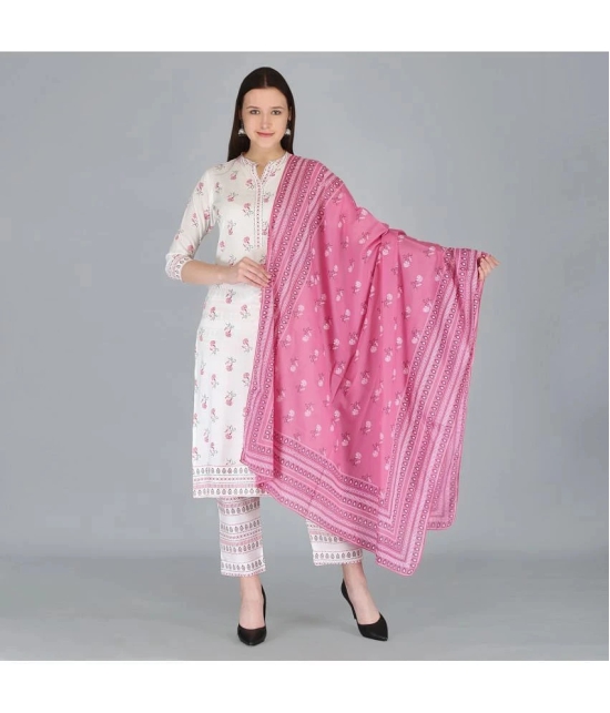 MAUKA - Pink Rayon Womens Straight Kurti ( Pack of 1 ) - None