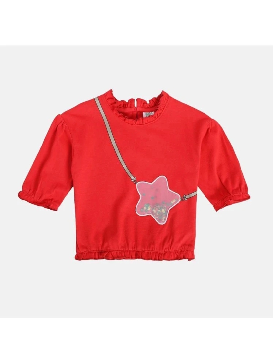 MINI KLUB Pack of 1 Baby Girls Cotton Top ( Red ) - None