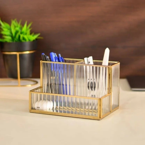 Fluted Glass Multipurpse Organizer