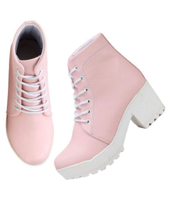 Commander Pink Ankle Length Chukka Boots - None