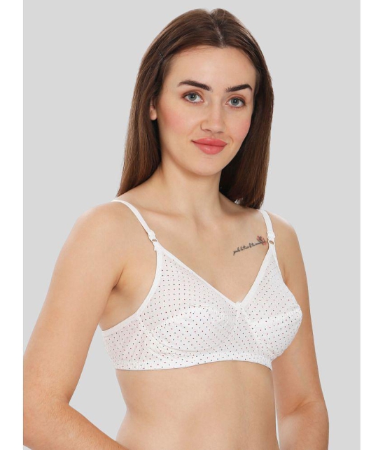 ILRASO - White Cotton Blend Non Padded Women's T-Shirt Bra ( Pack of 1 ) - None