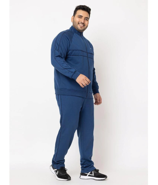 YHA - Blue Fleece Regular Fit Mens Tracksuit ( Pack of 1 ) - None