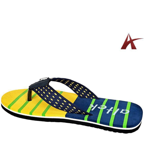 Altek - Yellow Mens Thong Flip Flop - None