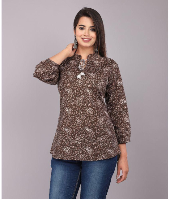 JC4U - Brown Cotton Blend Women's Regular Top ( Pack of 1 ) - None