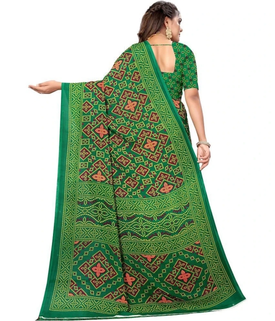 LEELAVATI - Green Georgette Saree With Blouse Piece ( Pack of 1 ) - Green