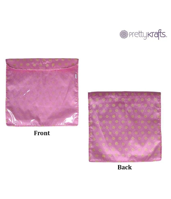 PrettyKrafts Banarasi Single saree cover, cloth Bag, Pack of 6, Pink