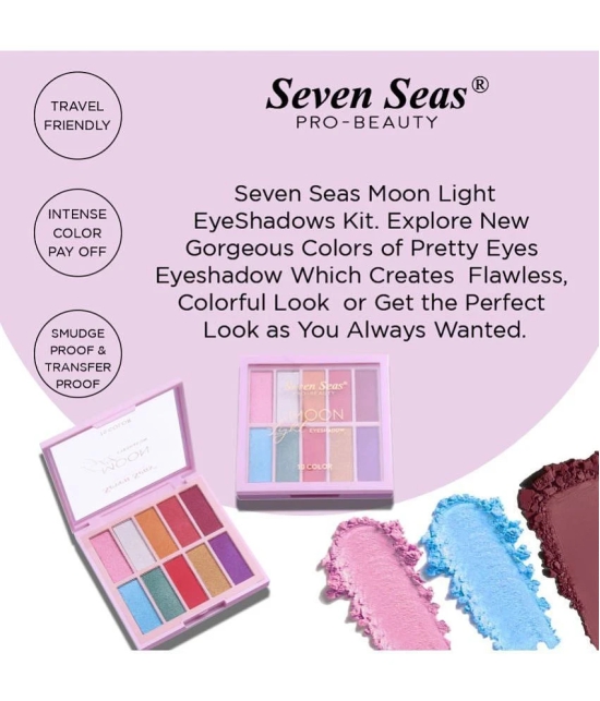 Seven Seas Moon Light Eyeshadow 10 Pigmented Colors Eyeshadow Matte & Shimmery Finish 24.4 g