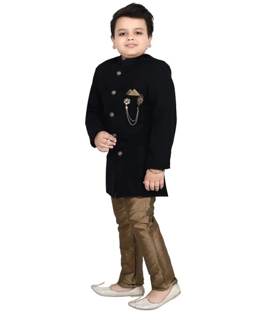 Arshia Fashions Blue Silk Boys Indo Western Sherwani & Churidar Set ( Pack of 1 ) - None