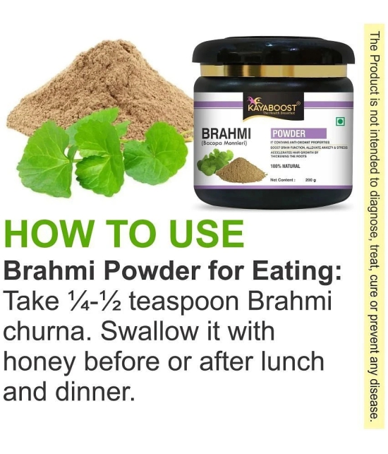 KAYABOOST Brahmi Powder For Eating, Liver, Skin Care, Brain, Immunity Booster (200 g)