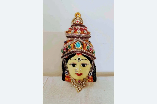 Devi Skin Colour Decorated Face-7 inche