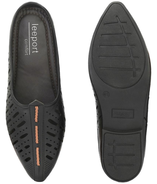 Leeport - Black Mens Jutti - None