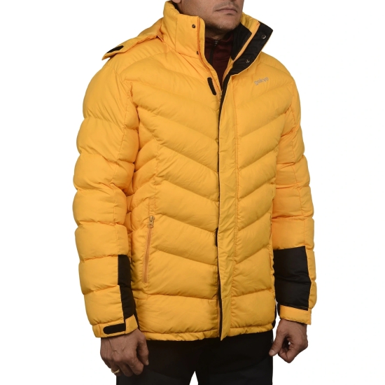 K2 Survivor Down Jacket for Men: Stylized Functionality for Extreme Cold Weather Expeditions (Up to -20 (Colour - Yellow, Size - 3XL) by Total Sporting And Fitness Solutions Pvt Ltd