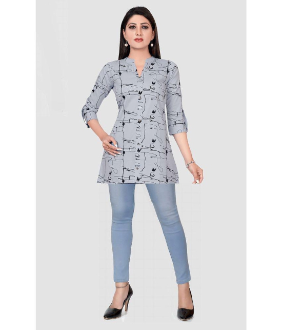 Meher Impex - Grey Cotton Blend Womens Tunic ( Pack of 1 ) - None