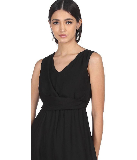 Shffl - Polyester Black Women's Fit And Flare Dress ( Pack of 1 ) - None