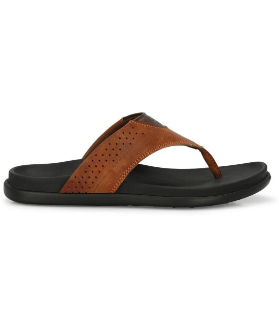 Leeport - Tan Mens Thong Flip Flop - None