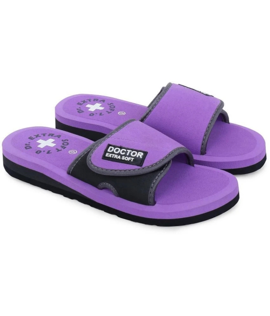 DOCTOR EXTRA SOFT - Purple  Womens Slide Flip flop - None