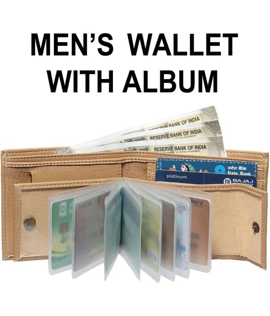 samtroh - PU BEIGE Mens Regular Wallet ( Pack of 1 ) - Beige