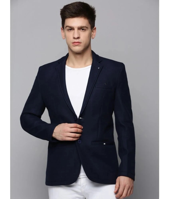 Showoff Cotton Mens Blazer - Navy Blue ( Pack of 1 ) - None