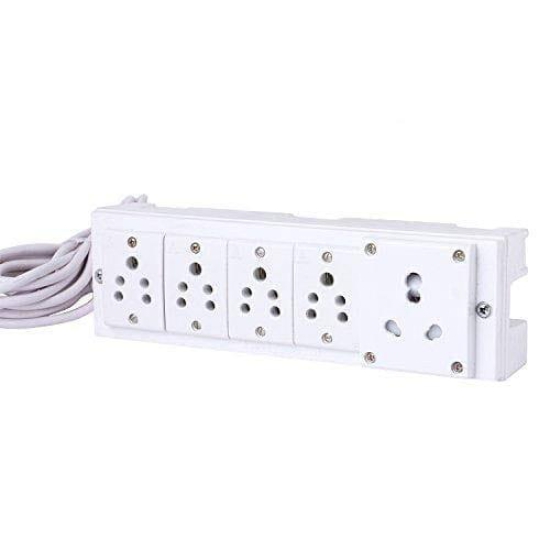 INDRICO Power Strip Extension Multi Outlet Board Fitted with 5 Anchor Sockets,4 Small 5 AMP and 1 Big 15 AMP