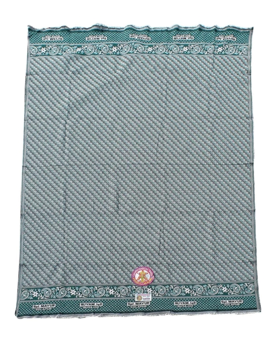 Mandhania Mayur Solapur Chaddar 100% Cotton Dailyuse Single Bed Blanket Pack of 1 Green