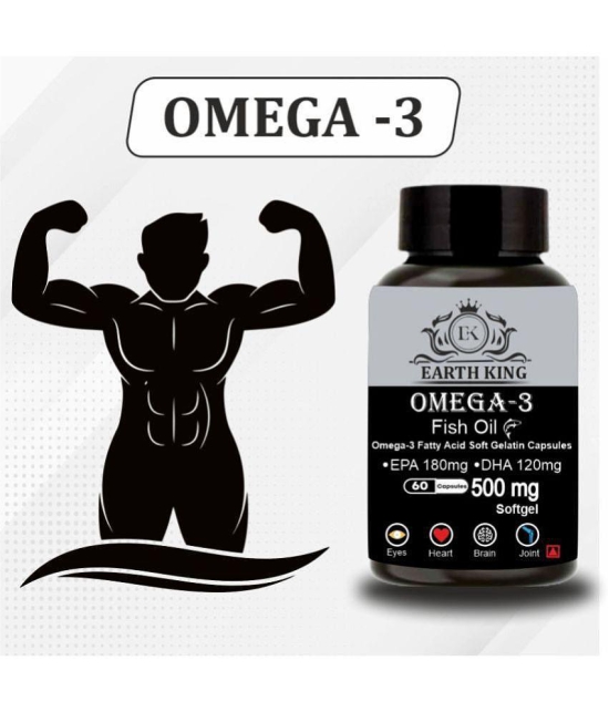 EARTH KING Omega 3 Fish Oil Capsule for Men & Women (Pack of 1)