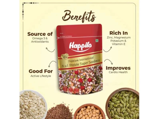 Happilo Premium 6 in 1 Super Seeds & Nuts Mix 250g