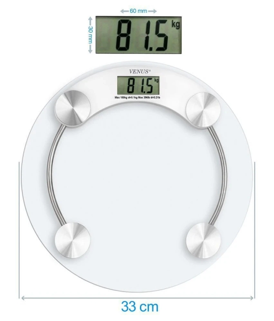 Venus Venus EPS-2003-Digital Electronic Personal Body Health Fitness Check up Weighing Scale EPS-2003 Transparent