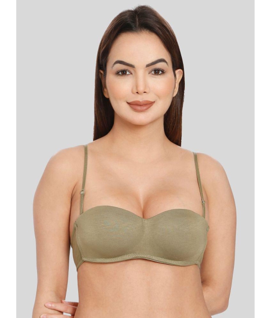 ILRASO - Olive Polyester Lightly Padded Women's Balconette Bra ( Pack of 1 ) - None