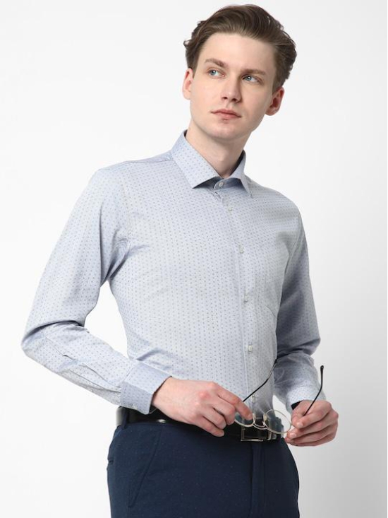 Premium Slim Fit Micro Ditsy Printed Cotton Formal Shirt