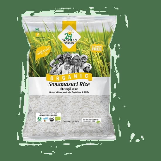 24 Mantra Organic Sonamasuri White Rice, 1 Kg