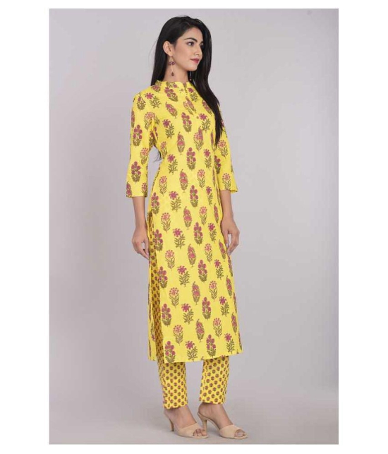 Kbz Cotton Kurti With Pants - Stitched Suit - M