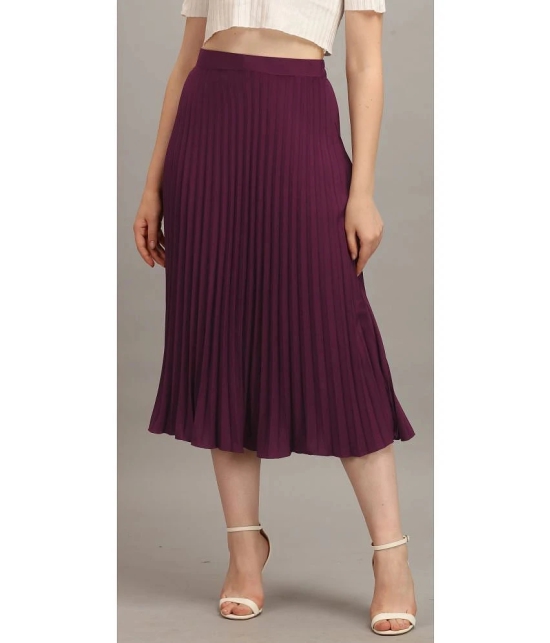 JASH CREATION Purple Polyester Womens Flared Skirt ( Pack of 1 ) - None