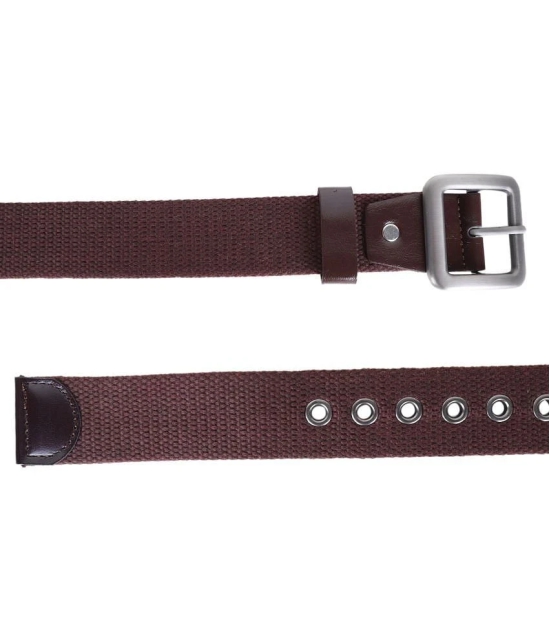 Zacharias - Brown Canvas Mens Casual Belt ( Pack of 1 ) - None