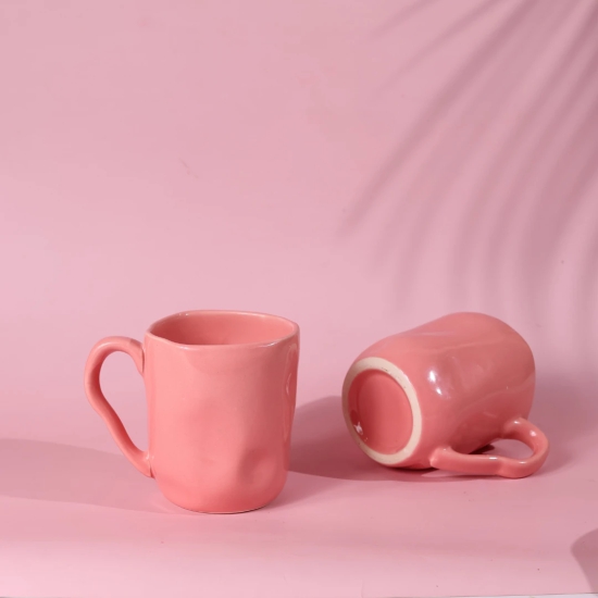 Pink Wavy Mug-Set of six