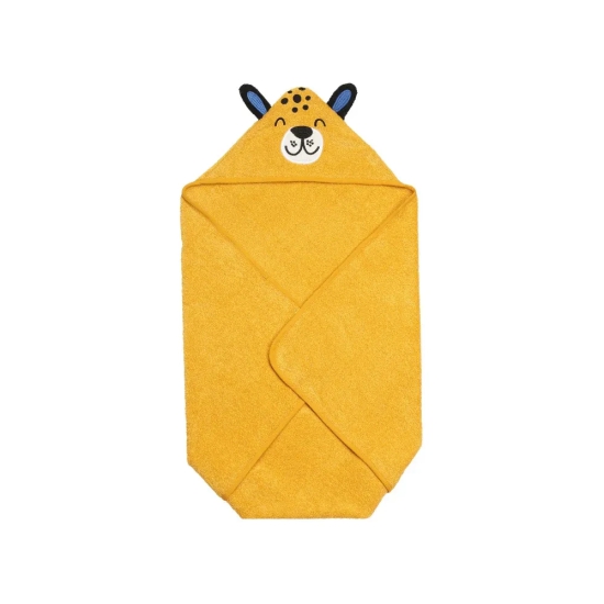 100% Terry Cotton Baby Hooded Towel Yellow