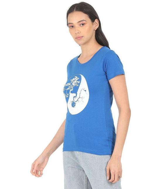 Sugr - Cotton Blend Regular Blue Women's T-Shirt ( Pack of 1 ) - None